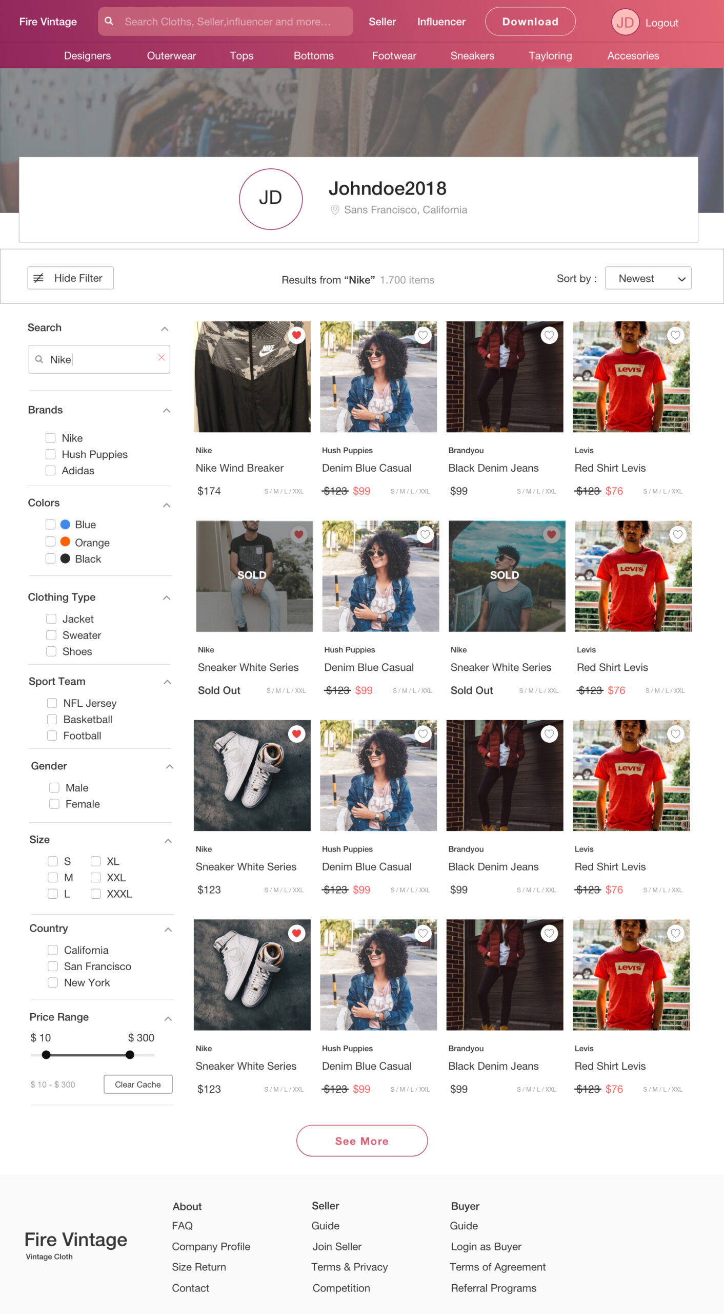 Buyer View Seller Profile