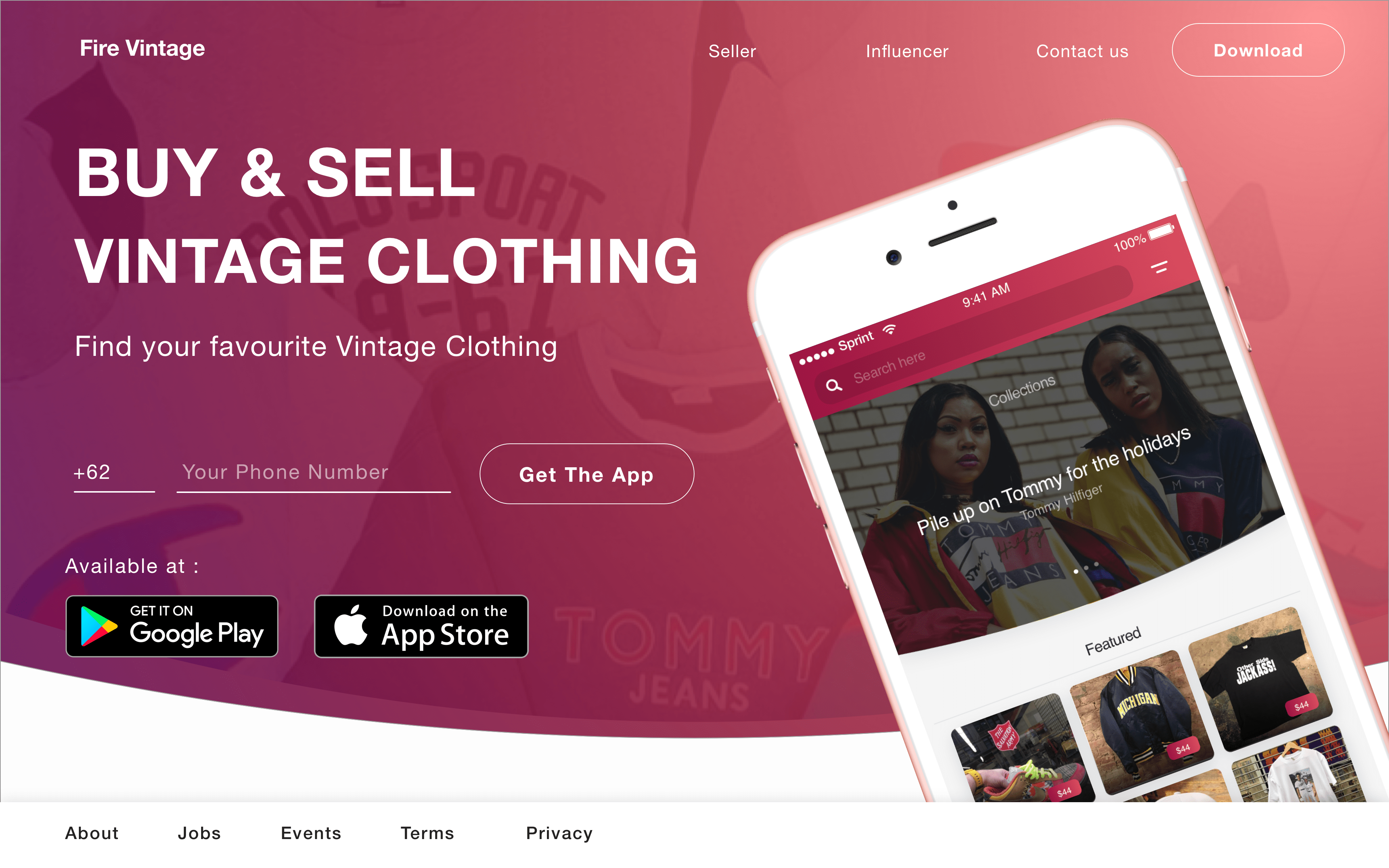 Fire Vintage Landing Page